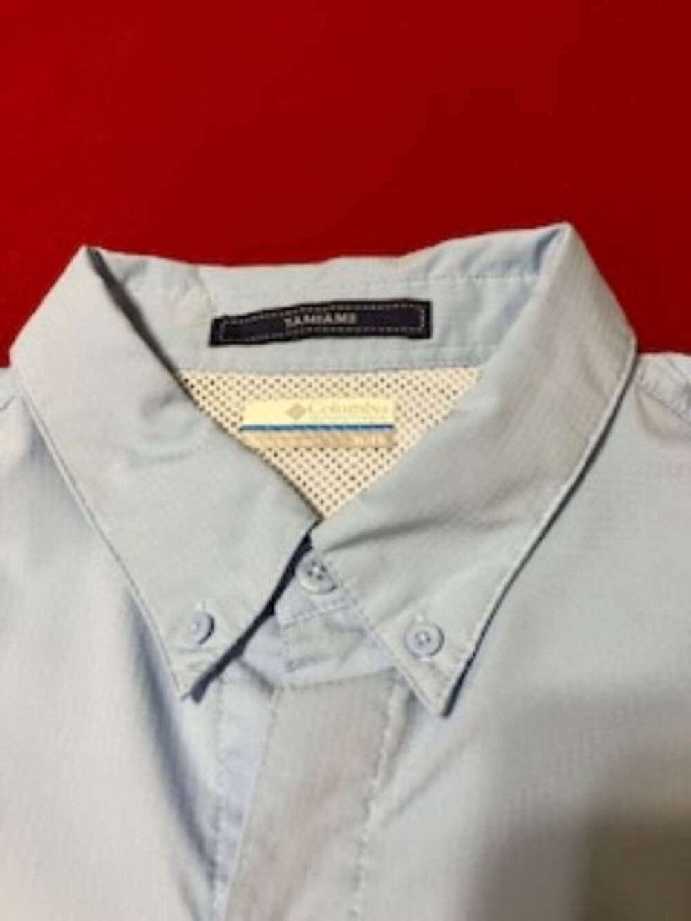 Columbia Tamiami Men's Short Sleeve Fishing PFG Omni-Shade Vented Lt Blue XL - Picture 5 of 15